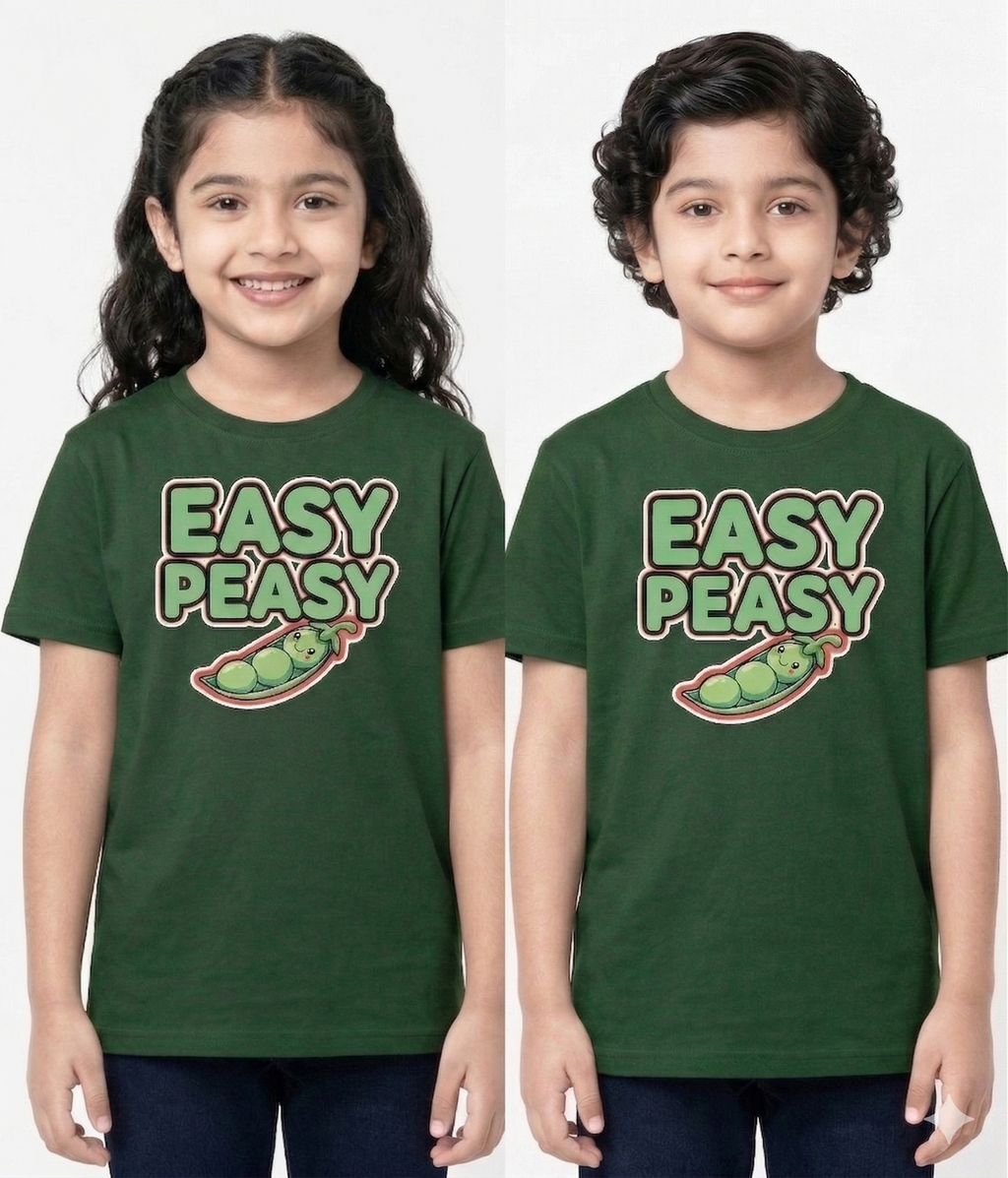 Easy Peasy Kids T-Shirt – Cute Graphic Cotton Tee for Boys & Girls