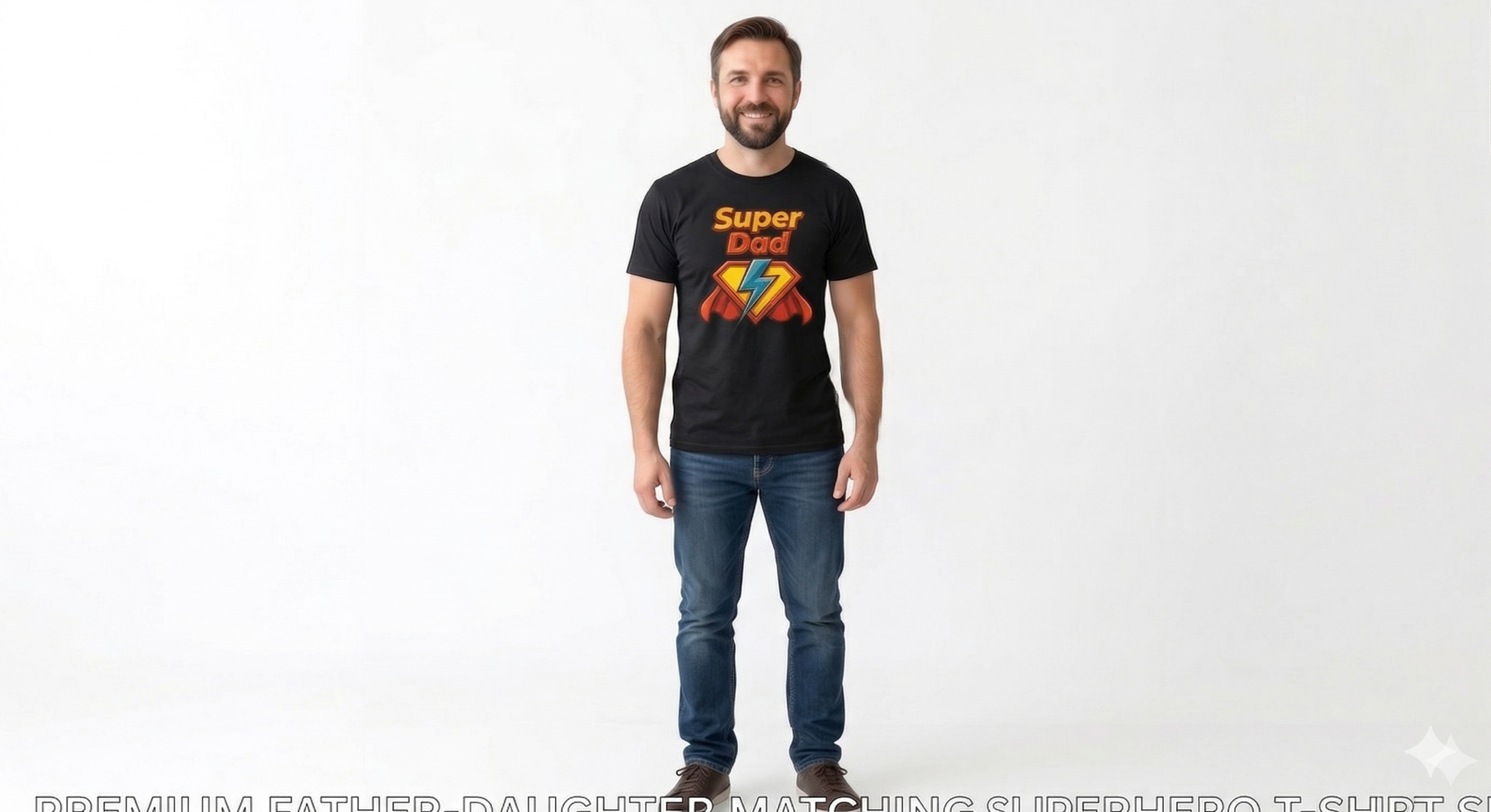 Super Dad & Super Girl Matching Family T-Shirts | Father Daughter Superhero Combo Tees | Black Cotton Graphic Tshirts