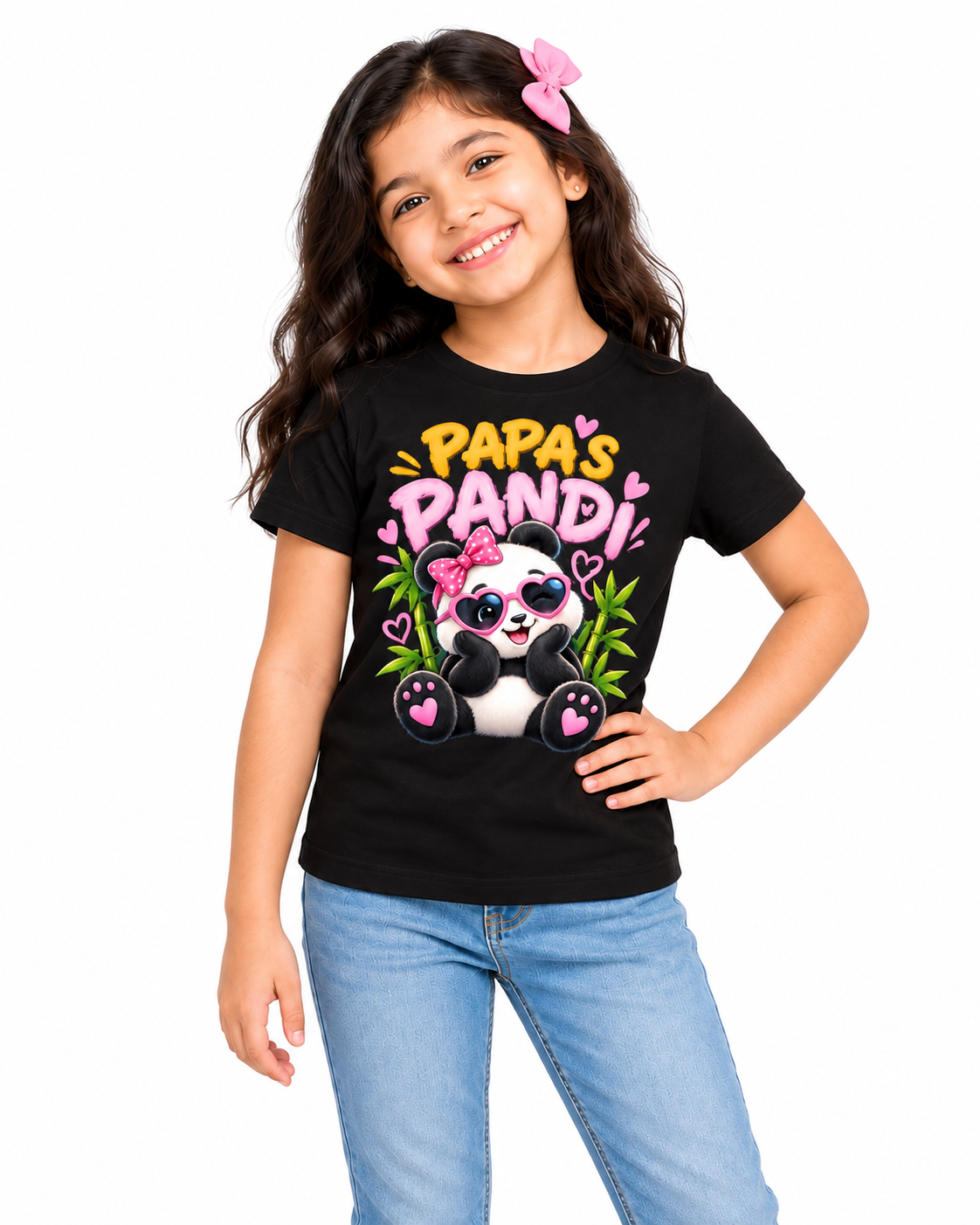 Yellow Roses Papa Panda & Papa’s Pandi Father Daughter Matching T-Shirts