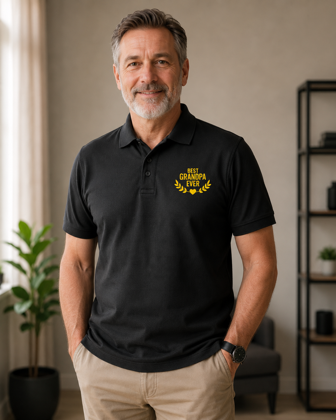Yellow Roses Grandpa & Grandson Matching T-Shirt Combo | Best Grandpa Ever & Grandpa's Little Champ | Premium Family T-Shirts