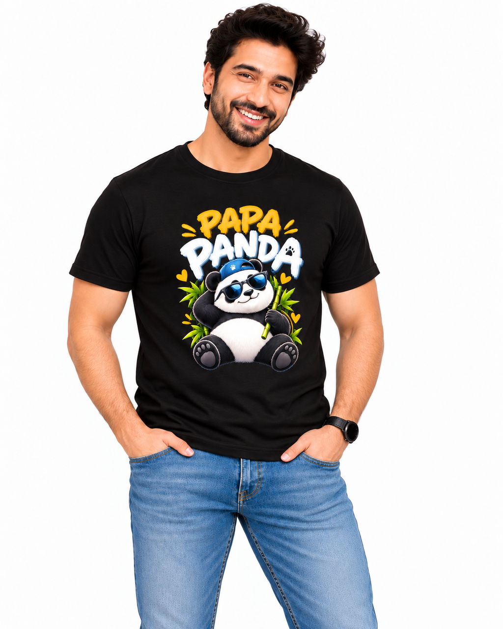 Yellow Roses Papa Panda & Papa’s Pandi Father Daughter Matching T-Shirts
