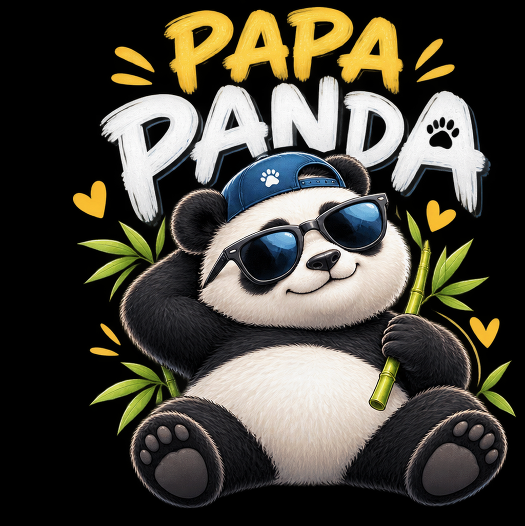 Yellow Roses Papa Panda & Papa’s Pandi Father Daughter Matching T-Shirts