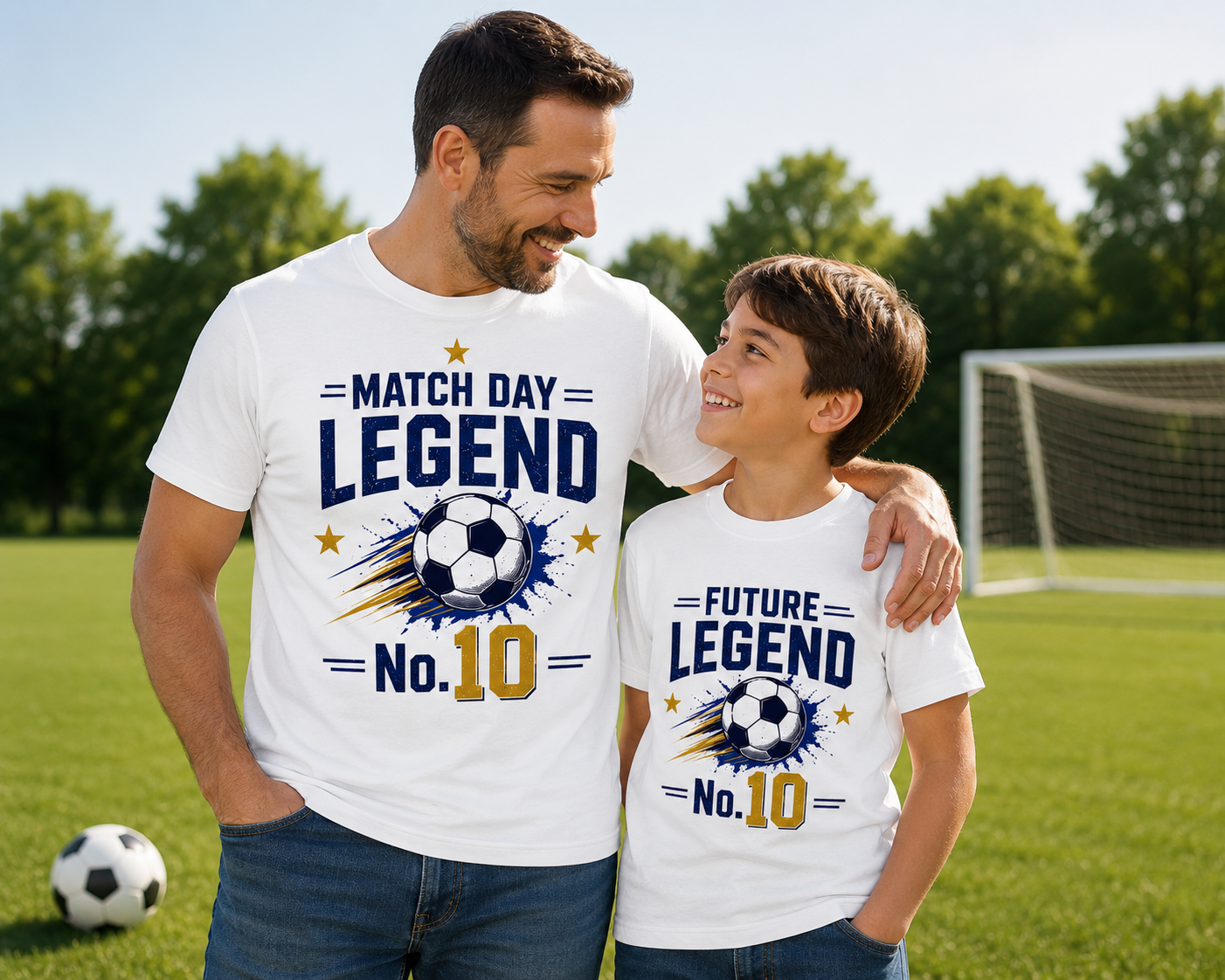 Yellow Roses Match Day Legend & Future Legend No.10 Father Son Matching T-Shirt Combo