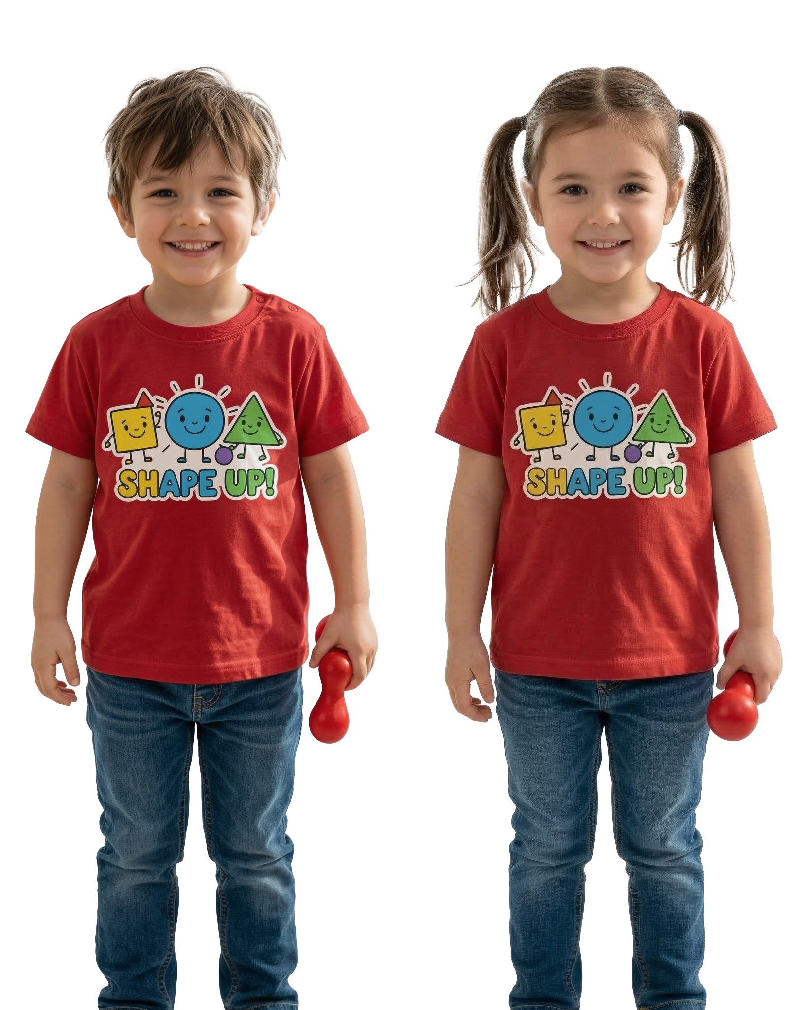 Shape Up Kids T-Shirt | Fun Geometry Learning Tee for Boys & Girls