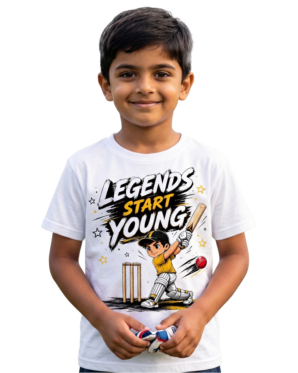 Father & Son Cricket T-Shirt Combo – Cricket Never Retires & Legends Start Young