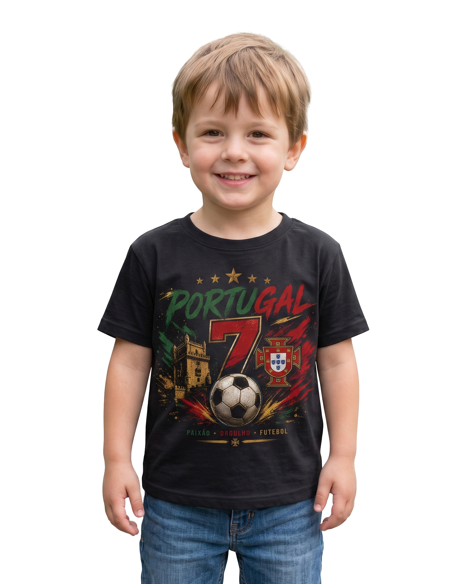 Portugal Inspired T-Shirt for Kids & Teens | Portuguese Football Fan Tee