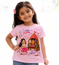 Little Devotee Jai Jagannath Girls T-Shirt | Premium Cotton Round Neck | Soft Printed Tee for Kids (3–15 Years) | Pink
