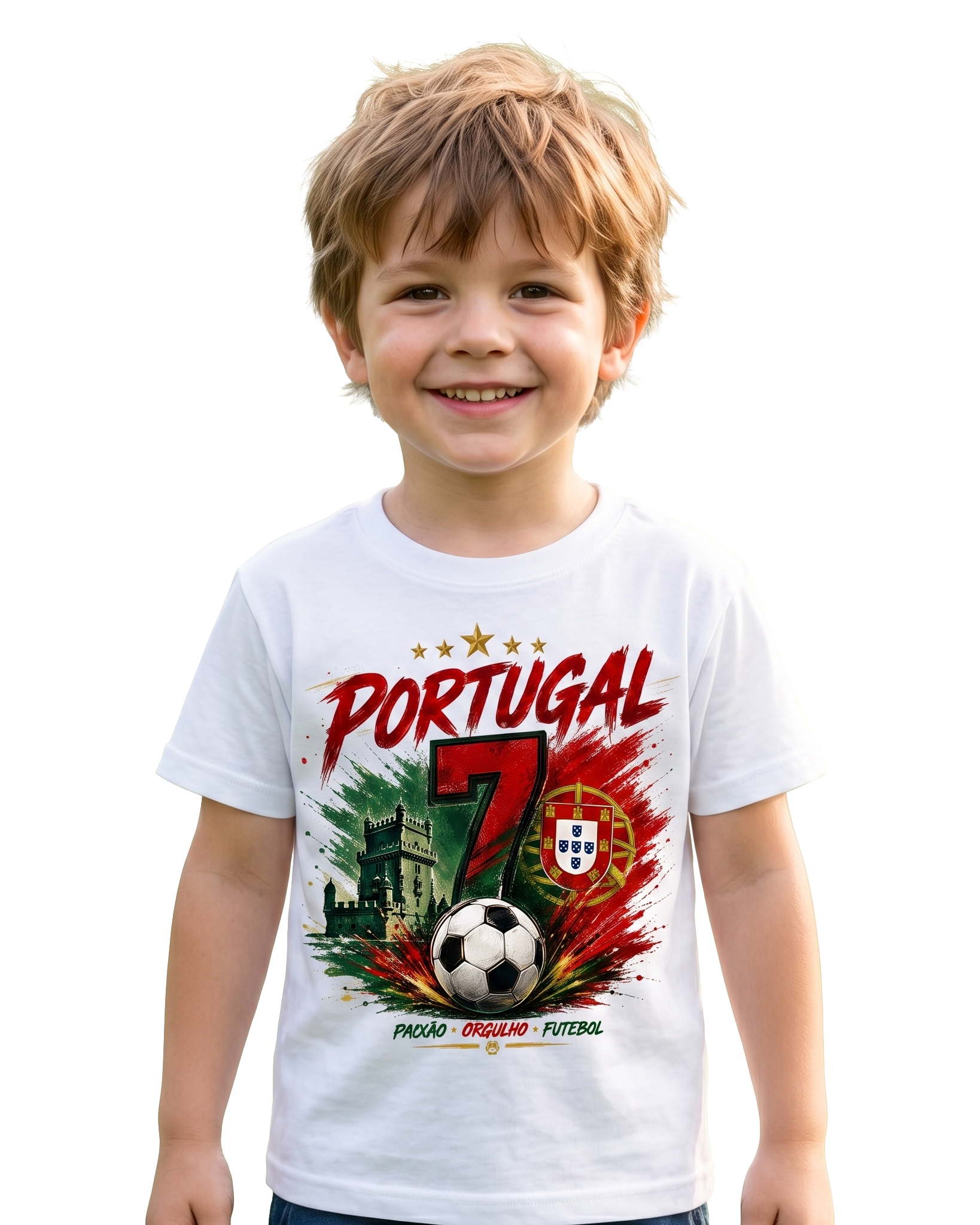 Portugal Inspired T-Shirt for Kids & Teens | Portuguese Football Fan Tee