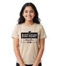 Birthday Mode ON Girls Graphic T-Shirt – Cream