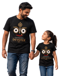 Jagannath's Devotee Matching Father & Daughter T-Shirt Set | Family Devotional Outfit | Soft Cotton Tees
