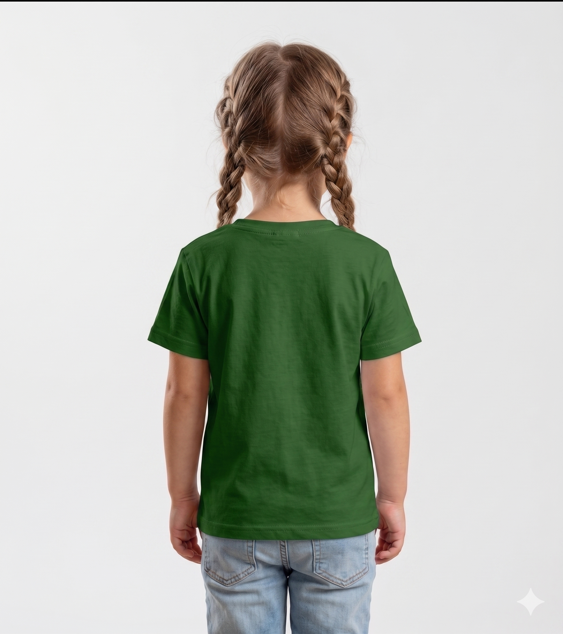Let Your Dreams Bloom Sunflower Graphic T-Shirt for Girls | Dark Green Cotton Tee