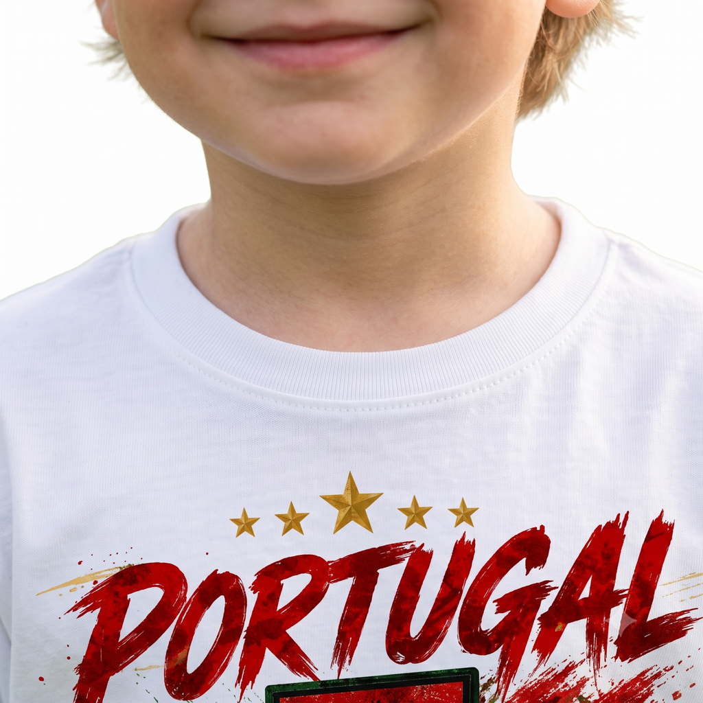 Portugal Inspired T-Shirt for Kids & Teens | Portuguese Football Fan Tee