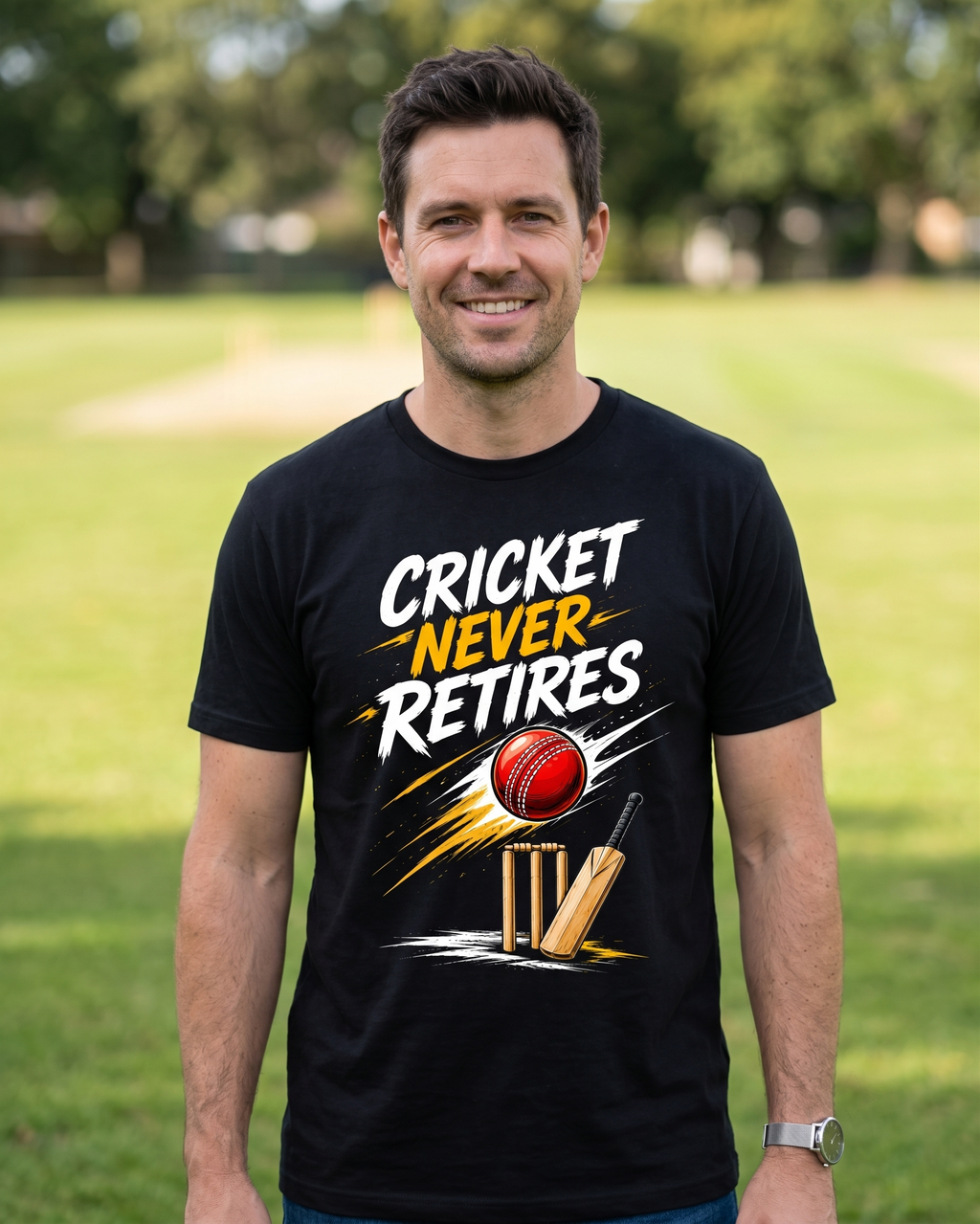 Father & Son Cricket T-Shirt Combo – Cricket Never Retires & Legends Start Young