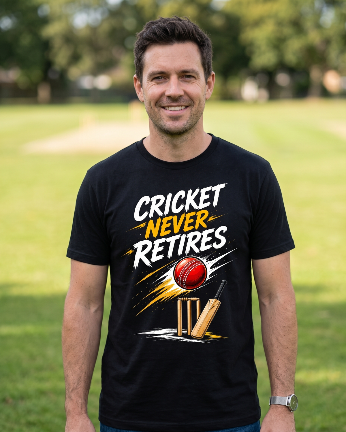 Father & Son Cricket T-Shirt Combo – Cricket Never Retires & Legends Start Young