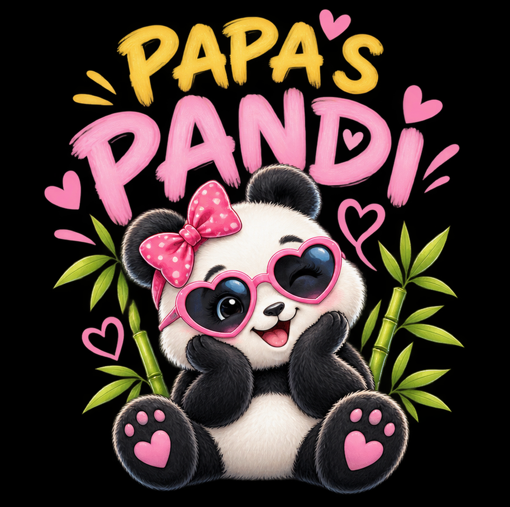Yellow Roses Papa Panda & Papa’s Pandi Father Daughter Matching T-Shirts