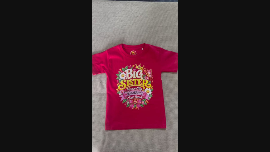 Big Sister T-Shirt for Girls | Forever My Brother’s Best Friend | Raksha Bandhan Gift