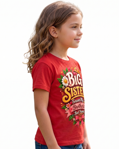 Big Sister T-Shirt for Girls | Forever My Brother’s Best Friend | Raksha Bandhan Gift