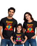 Super Dad Super Mom Super Girl Matching Family T-Shirts | Family Superhero Outfit Set | Parent Child Matching Tees