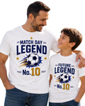Yellow Roses Match Day Legend & Future Legend No.10 Father Son Matching T-Shirt Combo